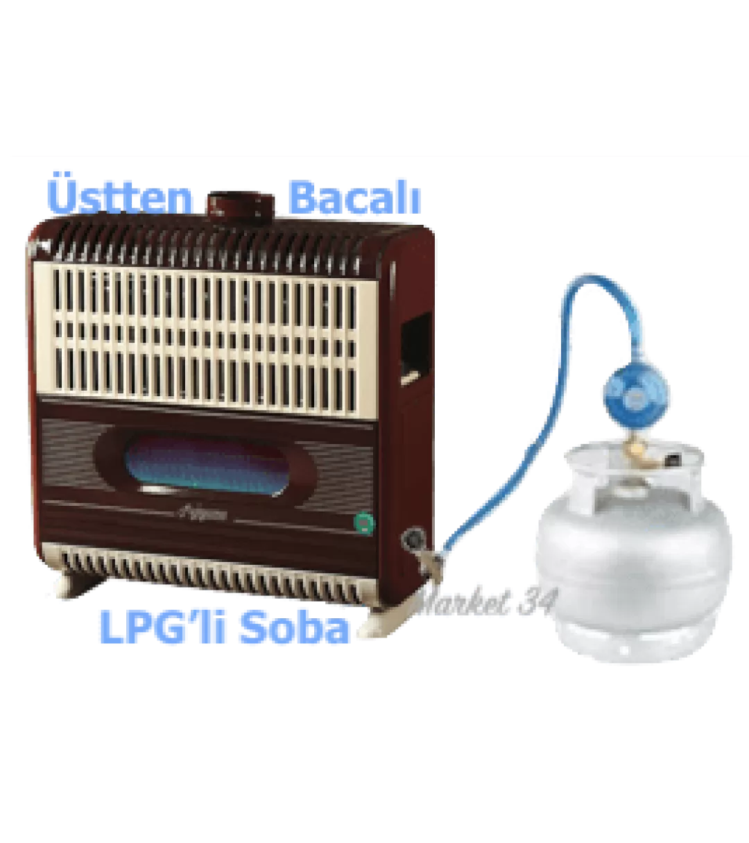 Fujiyama Tüplü – Lpg’li soba – üstten bacalı